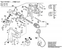 Bosch 0 603 921 142 PBM 7,2 V Cordless Drill 7.2 V / GB Spare Parts PBM7,2V